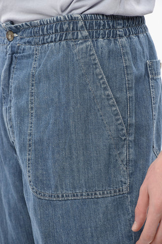 Shorts FATIGUE aus Denim mit elastischem Bund