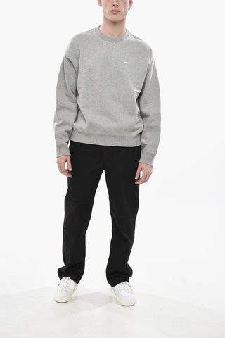 Rundhals-Sweatshirt aus Baumwollfleece mit Monogramm