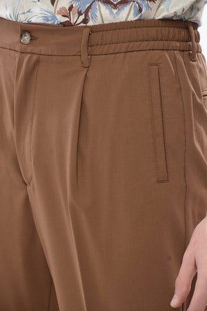 Pantaloni WAYNE in Lana Vergine a 1 Pince