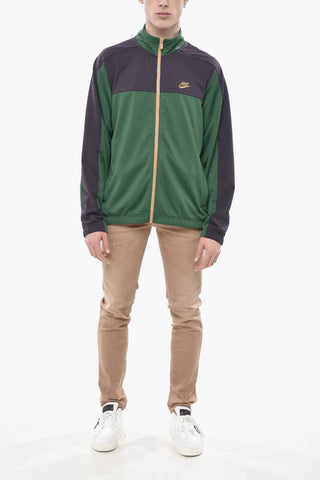 Colorblock-Sweatshirt mit 2 Taschen und Reißverschluss