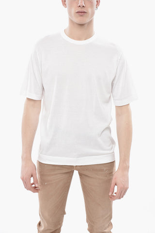 Solid Sea Island Cotton Crewneck T-Shirt