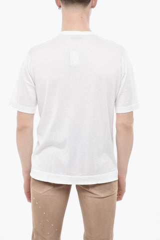 Solid Sea Island Cotton Crewneck T-Shirt