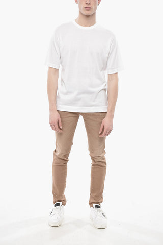 Solid Sea Island Cotton Crewneck T-Shirt
