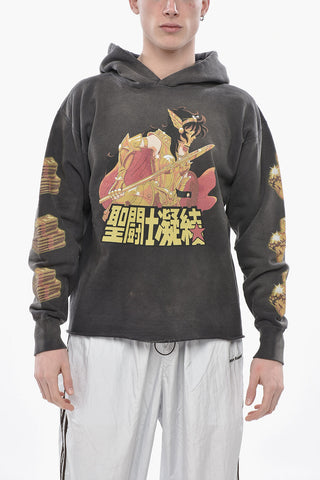 Felpa Hoodie in Cotone con Stampa