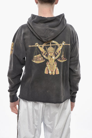 Felpa Hoodie in Cotone con Stampa