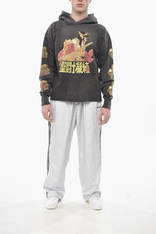 Felpa Hoodie in Cotone con Stampa