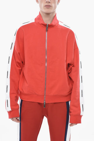 Oversized Sweatshirt with Branded Side Stripes