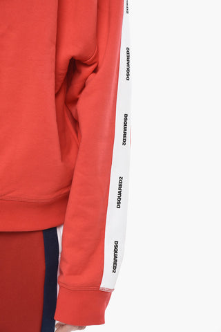 Oversized Sweatshirt with Branded Side Stripes