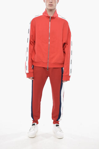 Oversized Sweatshirt with Branded Side Stripes