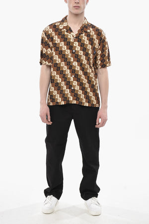 Short-Sleeve Shirt with Pocket and All-Over Logo