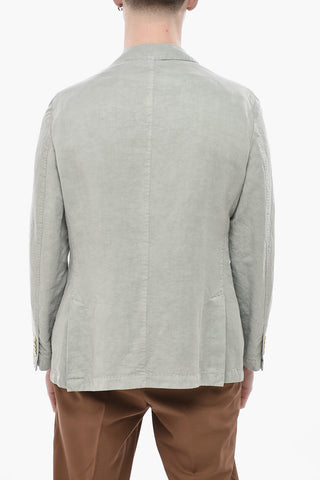 Mixed-Linen Blazer TITO with 2 Patch Pockets