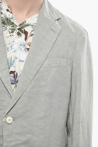 Mixed-Linen Blazer TITO with 2 Patch Pockets