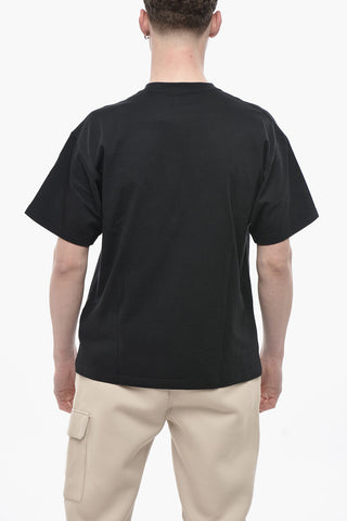 Uni-Rundhals-T-Shirt mit gesticktem Logo