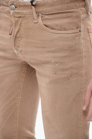 Pantaloni a 5 Tasche Slim Fit Effetto Painting