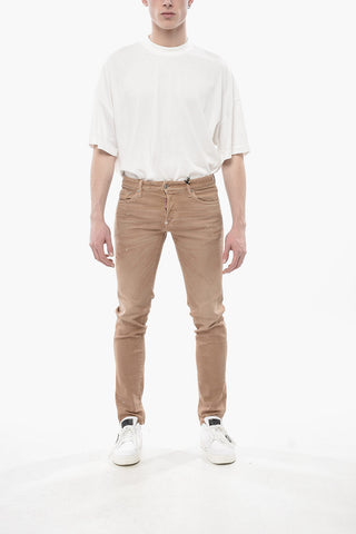 Pantaloni a 5 Tasche Slim Fit Effetto Painting