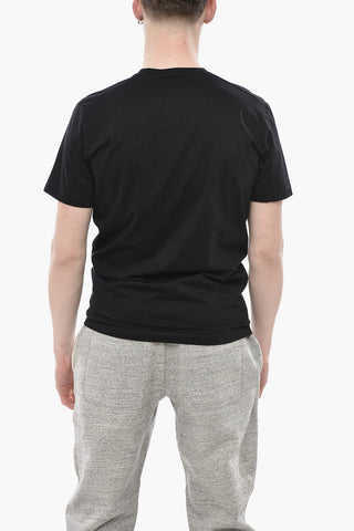 Solid-Color Crewneck T-Shirt COOL FIT with Printed Logo