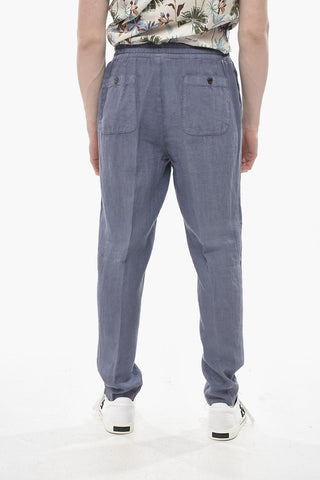 Linen Trousers MATTIA With Elastic Waist