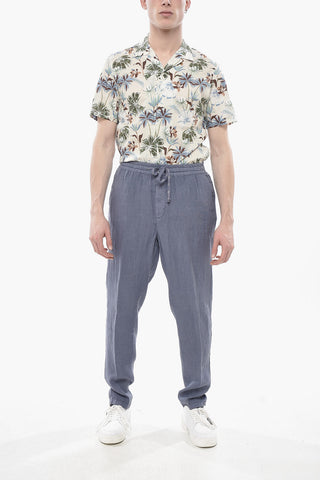 Linen Trousers MATTIA With Elastic Waist