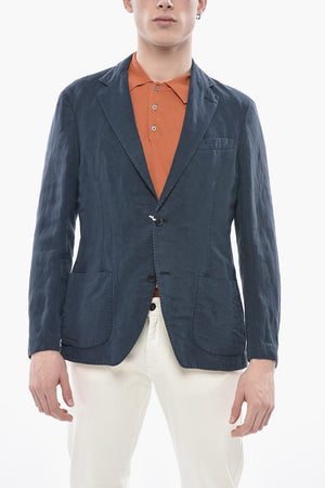 Mixed-Linen Jacket TITO with Classic Notch Lapel