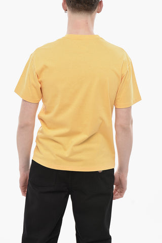 Solid Crew Neck T-Shirt with Front Print