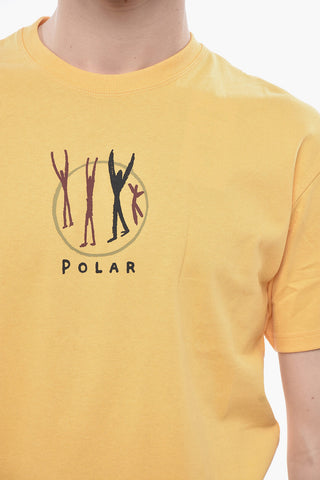 Solid Crew Neck T-Shirt with Front Print