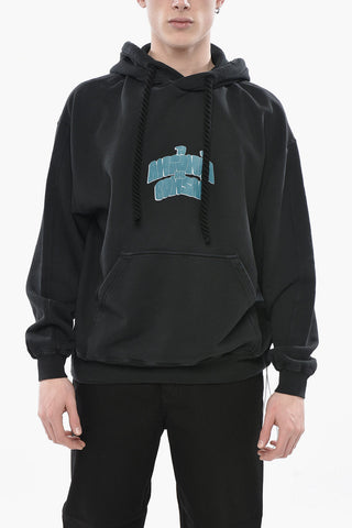 ANTONIA Hoodie aus angerauter Baumwolle mit Kordelzug