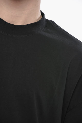 ANTONIA Rundhals-T-Shirt in Uni mit Kontrastdruck