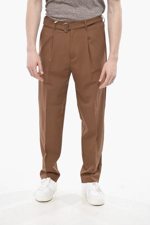 Pantaloni COLIN in Lana Vergine a 1 Pince con Cintura