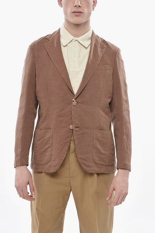 Blazer TITO In Misto Lino  con 2 Tasche a Toppa