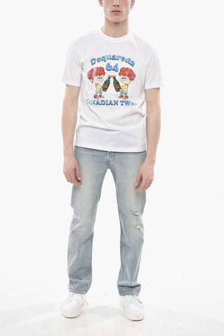 T-Shirt mit Rundhals COOL FIT, bedruckt