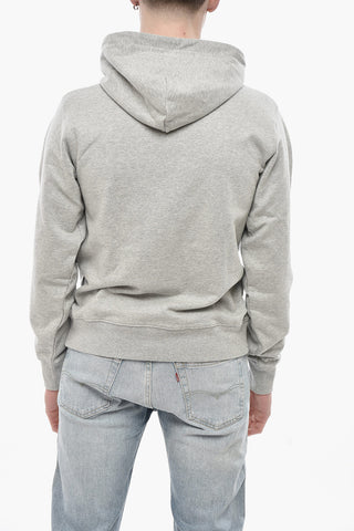 Felpa Hoodie in Cotone con Maxi Stampa Frontale