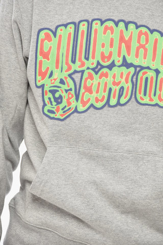 Felpa Hoodie in Cotone con Maxi Stampa Frontale