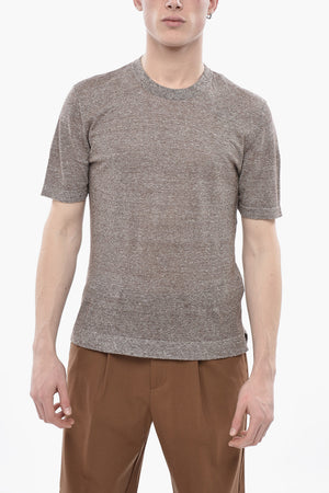 Linen and Cotton Crewneck T-Shirt