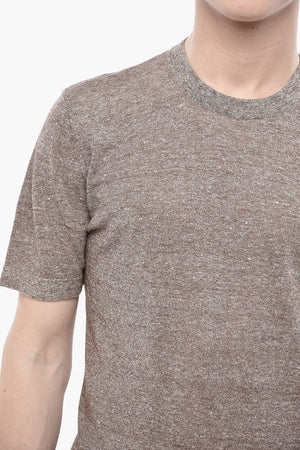 Linen and Cotton Crewneck T-Shirt