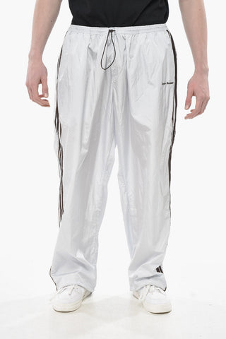 ADIDAS Nylon Joggers with Contrast Side Stripes