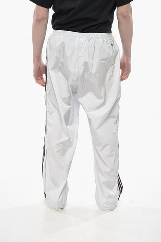 ADIDAS Nylon Joggers with Contrast Side Stripes