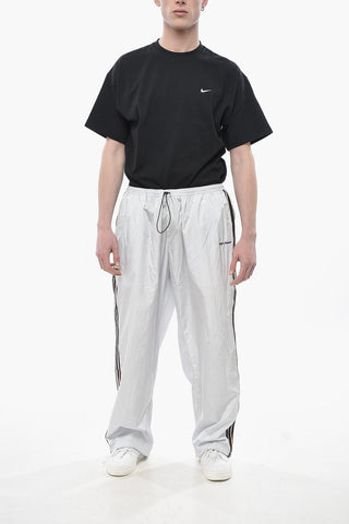 ADIDAS Nylon Joggers with Contrast Side Stripes
