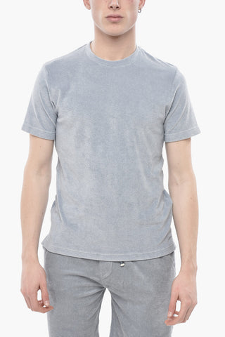 Frottee-Baumwoll-T-Shirt LEWIS Einfarbig