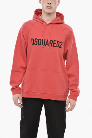 Felpa Hoodie HERCA FIT in Tinta Unita con Logo in Rilievo