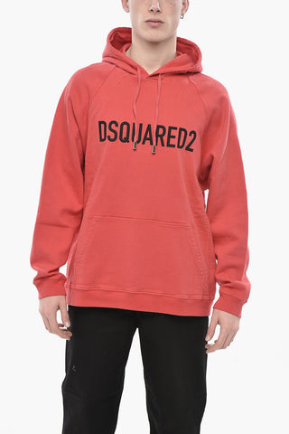 Felpa Hoodie HERCA FIT in Tinta Unita con Logo in Rilievo