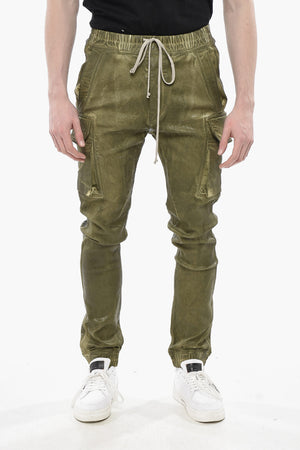 DRKSHDW Coated Cotton Cargo Pants MASTODON CUT with Elastic Waist