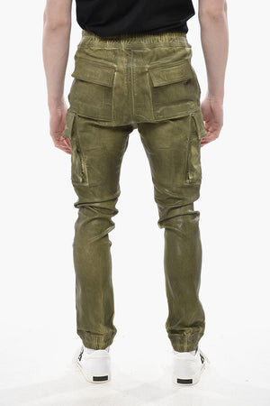 DRKSHDW Coated Cotton Cargo Pants MASTODON CUT with Elastic Waist