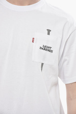 UNDERCOVER JUN TAKAHASHI 포켓 달린 라운드넥 프린트 티셔츠