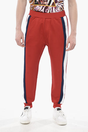 Technical Fabric Joggers with Contrast Side Stripe