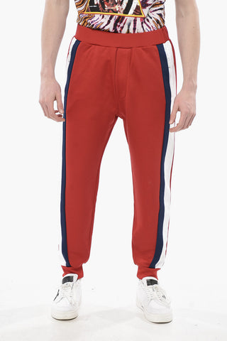 Technical Fabric Joggers with Contrast Side Stripe