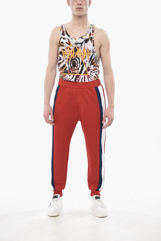 Technical Fabric Joggers with Contrast Side Stripe