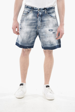 Shorts mit Distressed-Effekt und regulärer Bundhöhe