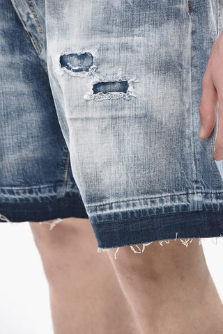 Shorts mit Distressed-Effekt und regulärer Bundhöhe