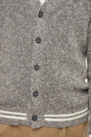 Cardigan in Misto Cotone con Scollo a V 