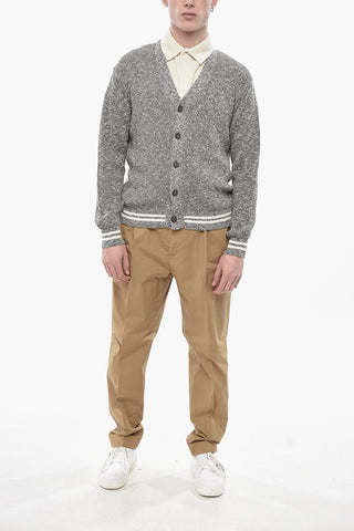 Cardigan in Misto Cotone con Scollo a V 